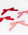 Velvet Bows With Charms Hair Clips by Meri Meri