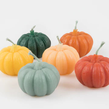 Mini Rainbow Pumpkin Candles by Meri Meri