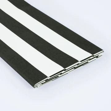 Black Striped Tablecloth by Meri Meri