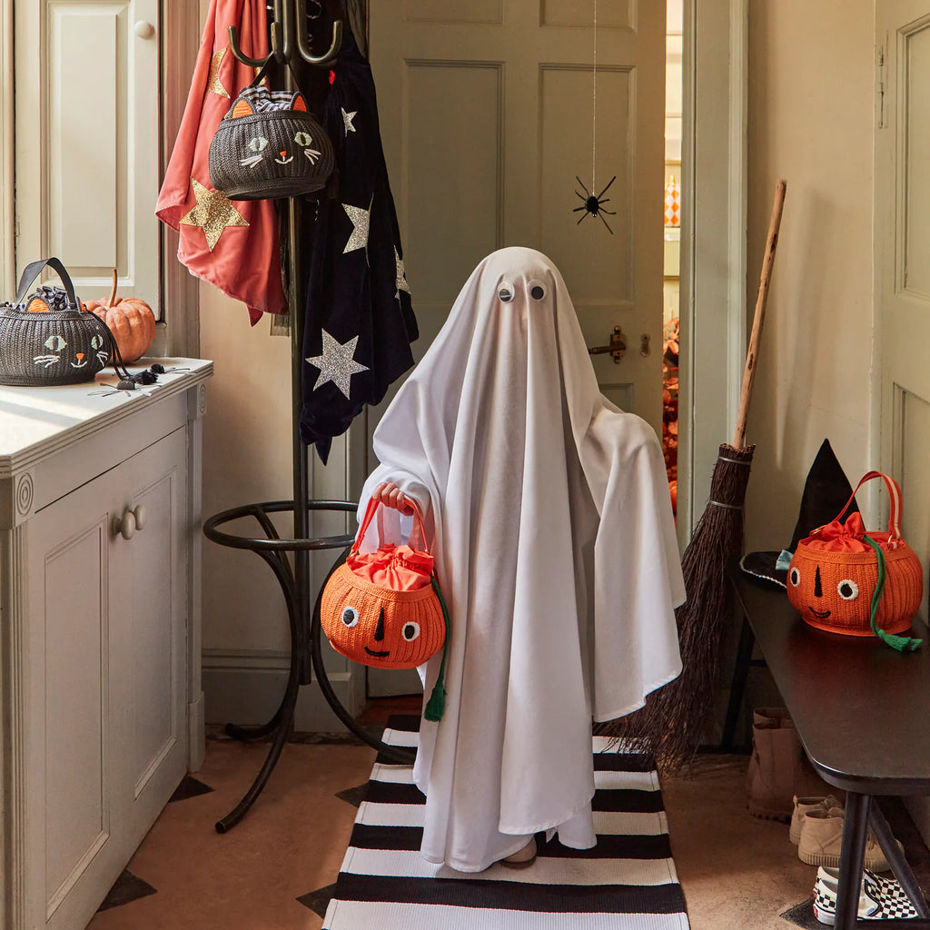 Trick or Treat Pumpkin Basket Bag by Meri Meri
