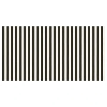 Black Striped Tablecloth by Meri Meri