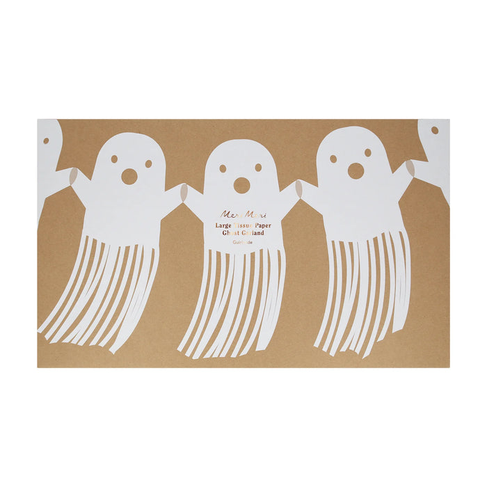 Large Tissue Paper Ghost Garland by Meri Meri