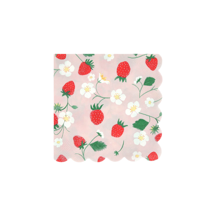 Strawberry Pattern Small Napkins by Meri Meri