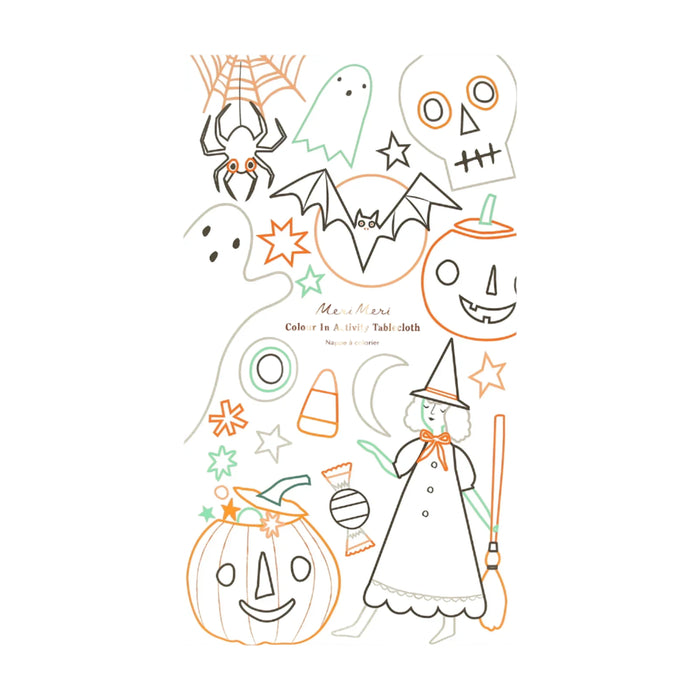 Halloween Color In Activity Tablecloth by Meri Meri