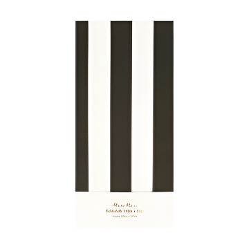 Black Striped Tablecloth by Meri Meri