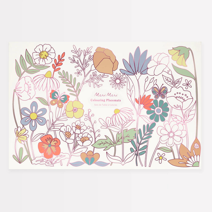 Butterflies & Flowers Coloring Placemats by Meri Meri