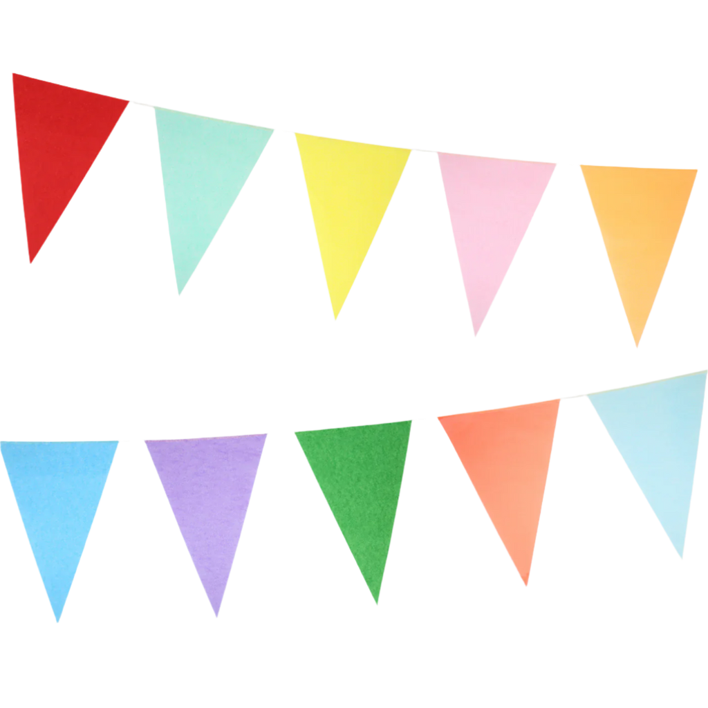 Bright Tissue Flag Garlands by Meri Meri