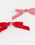 Velvet Bows With Charms Hair Clips by Meri Meri