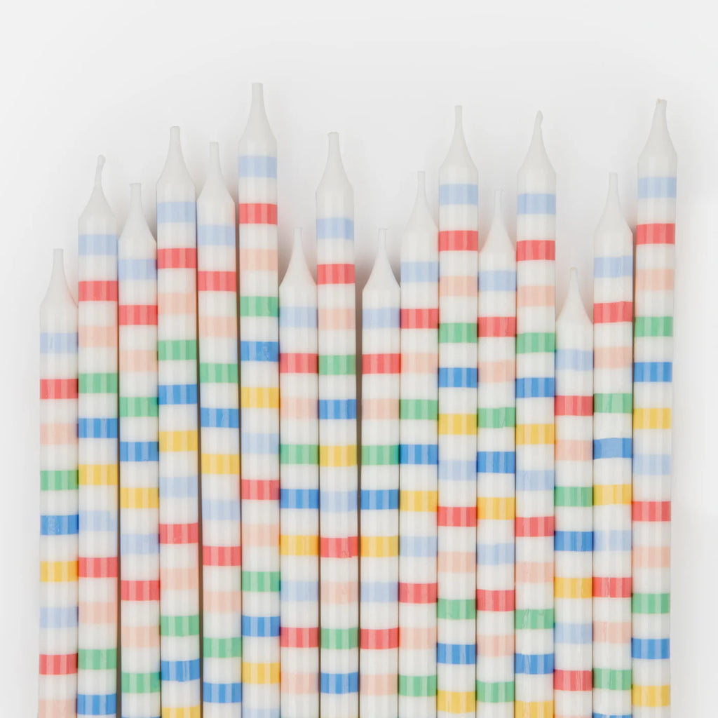 Multi Stripe Candles by Meri Meri