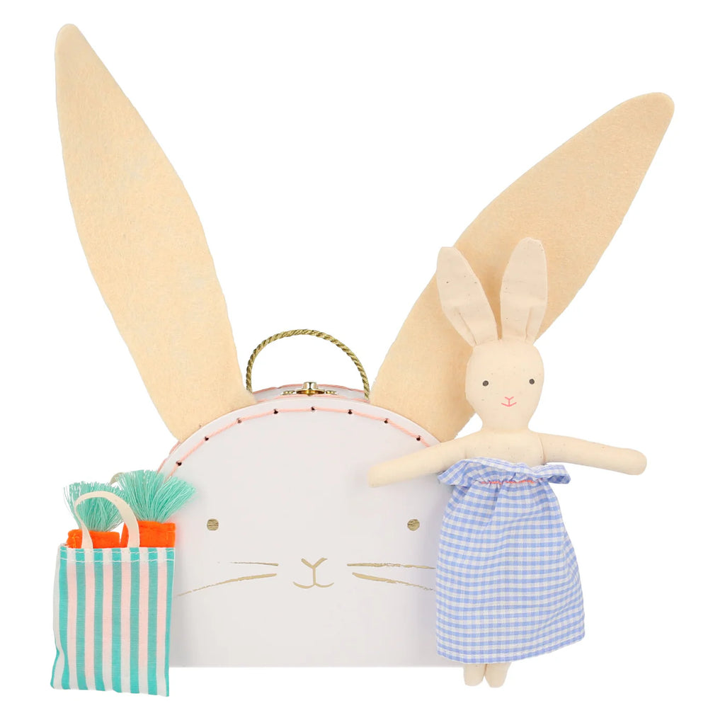 SALE Bunny Mini Suitcase Doll by Meri Meri