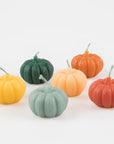 Mini Rainbow Pumpkin Candles