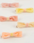 Pastel Velvet Mini Bow Clips by Meri Meri