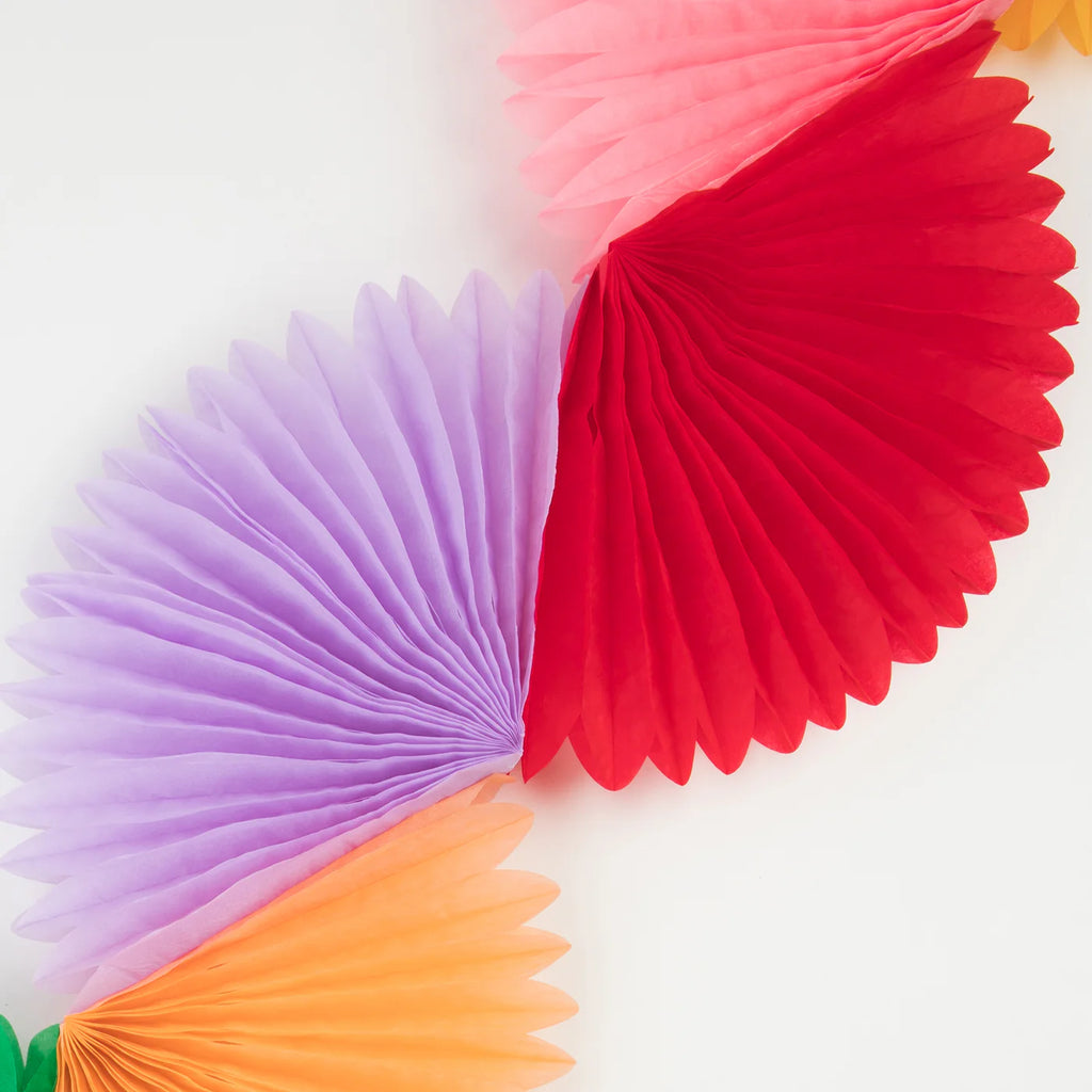 Rainbow Honeycomb Fan Garland by Meri Meri
