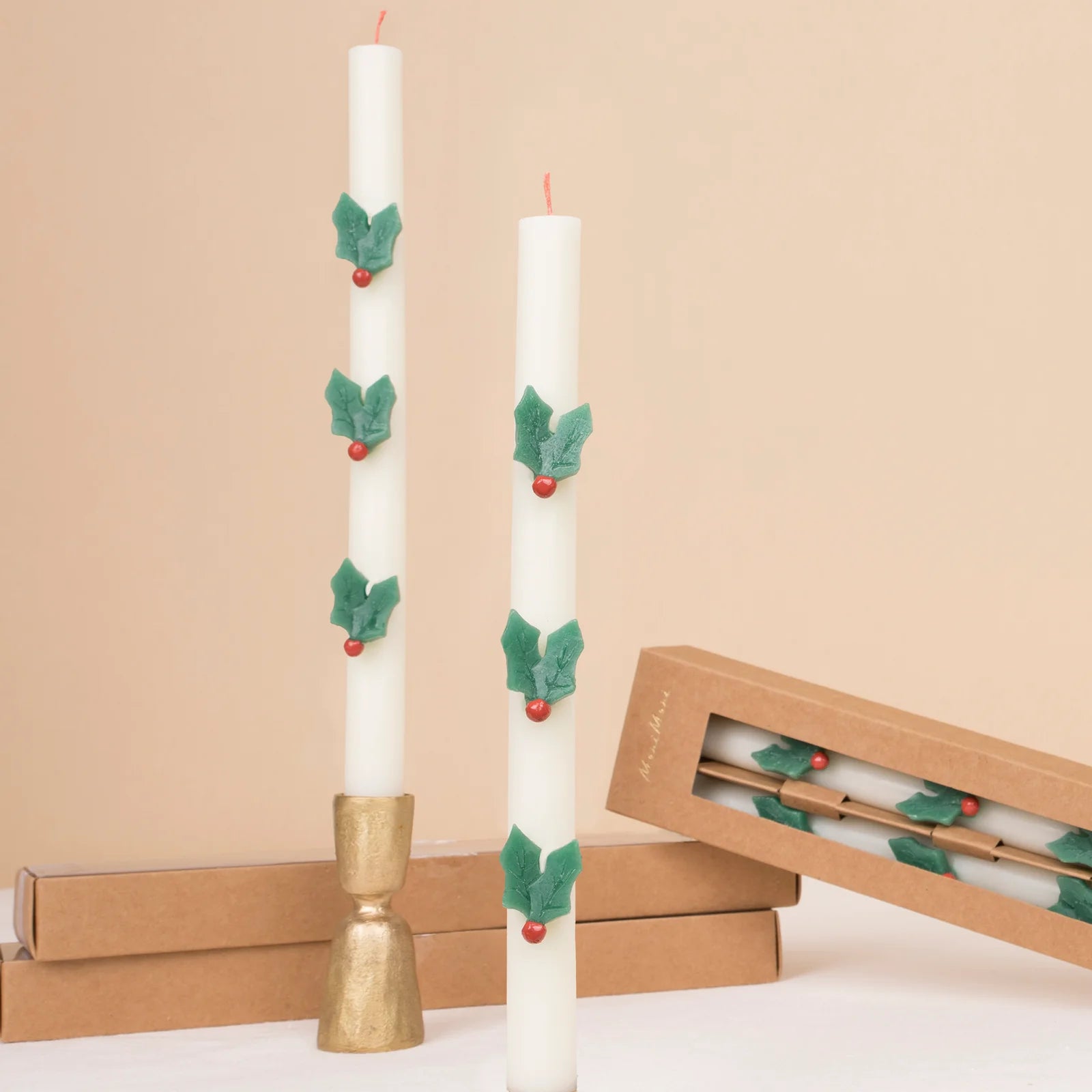Meri Meri Holly Table Candles - Thumbnail 3