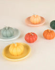 Mini Rainbow Pumpkin Candles