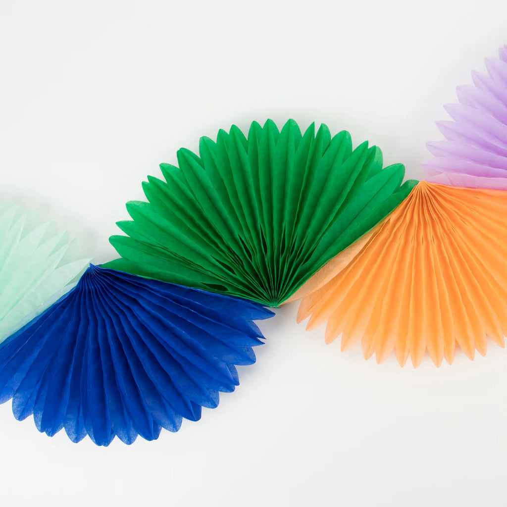 Rainbow Honeycomb Fan Garland by Meri Meri
