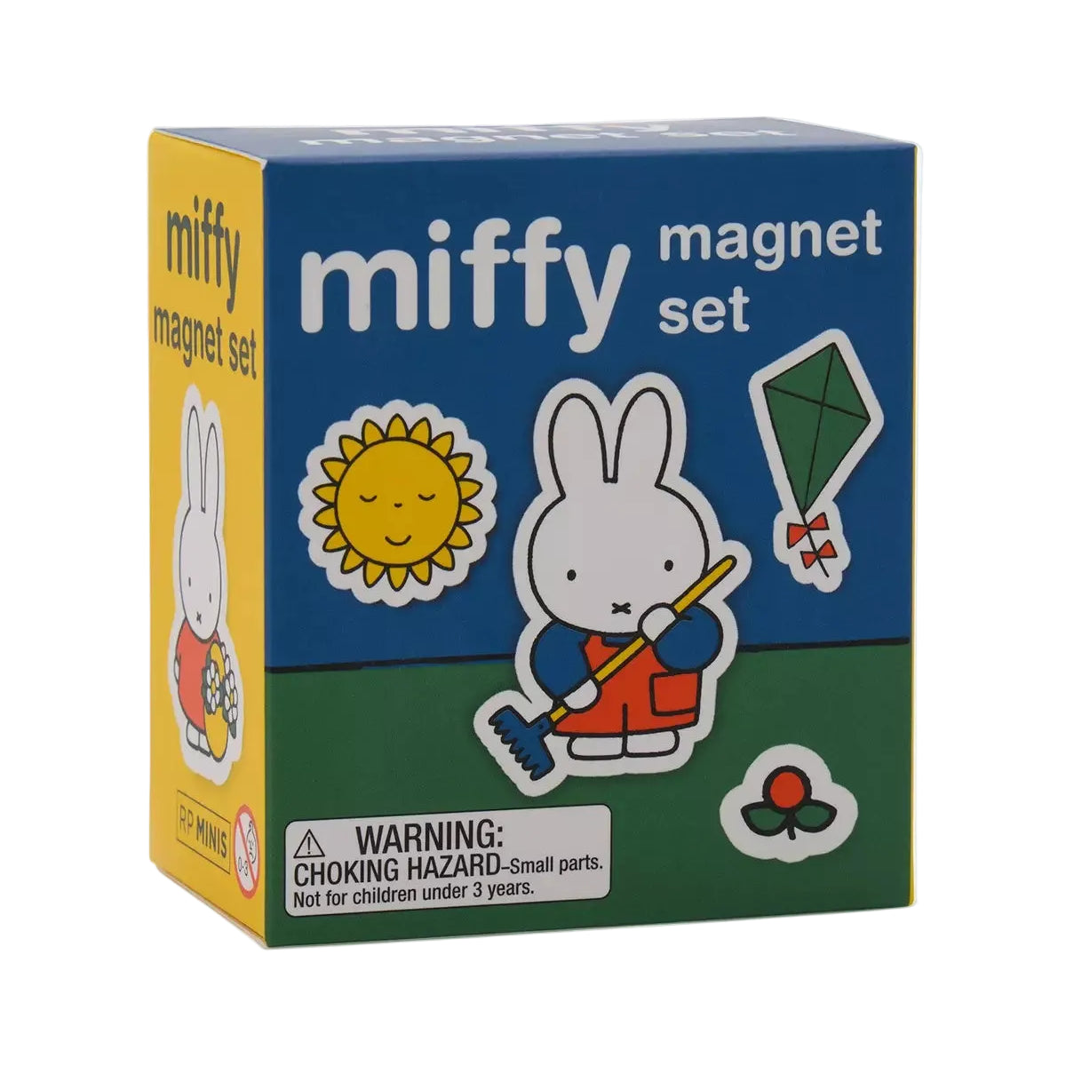 Box of Miffy magnet set with character illustration on a white background