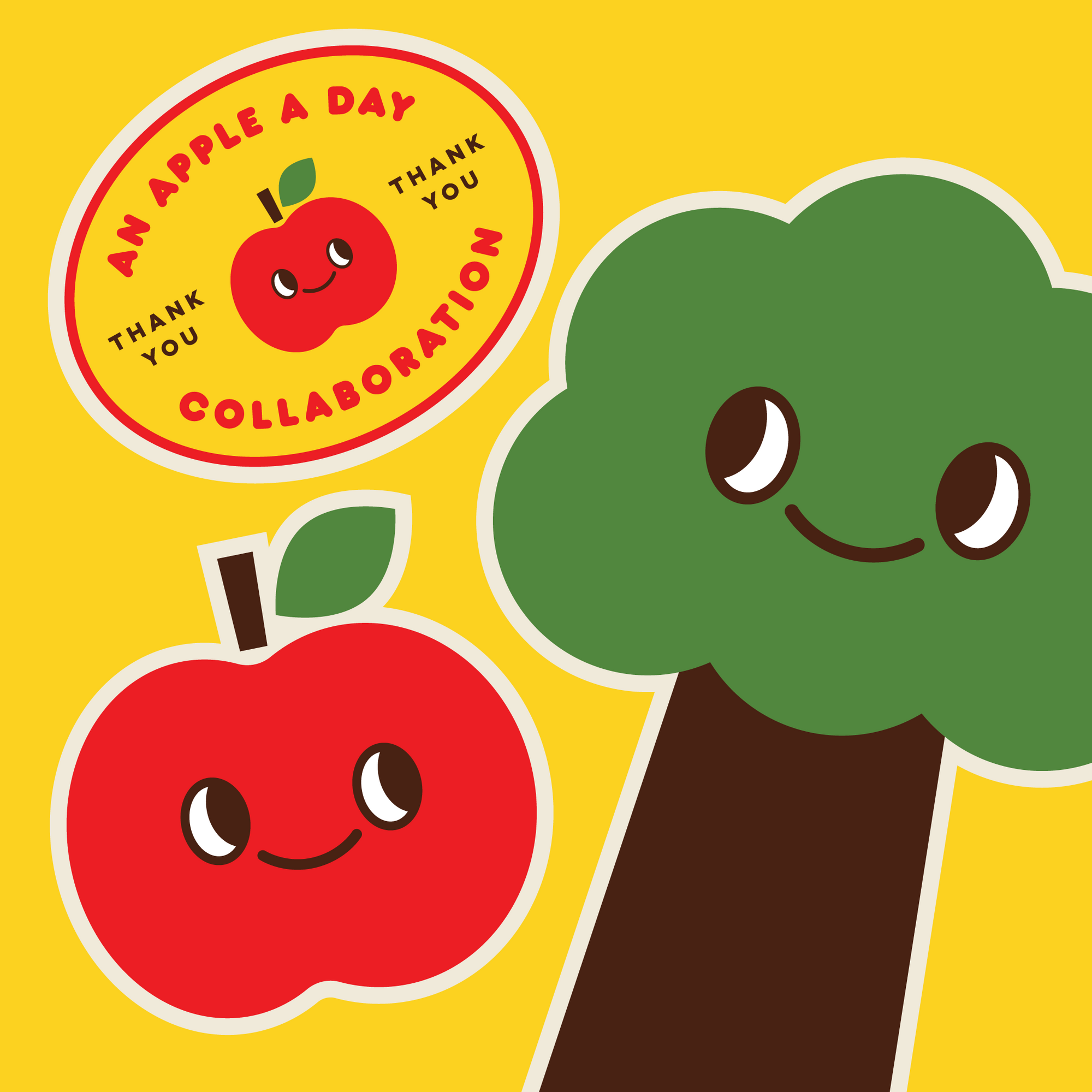 SALE An Apple a Day Sticker Sheet by Shiho Aoki Designs X Mochi Kids