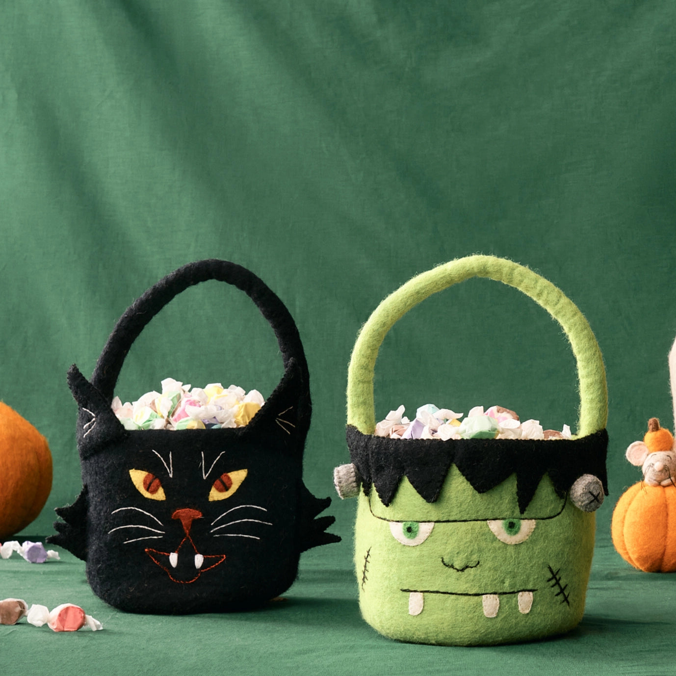 Felt Monster Halloween Basket