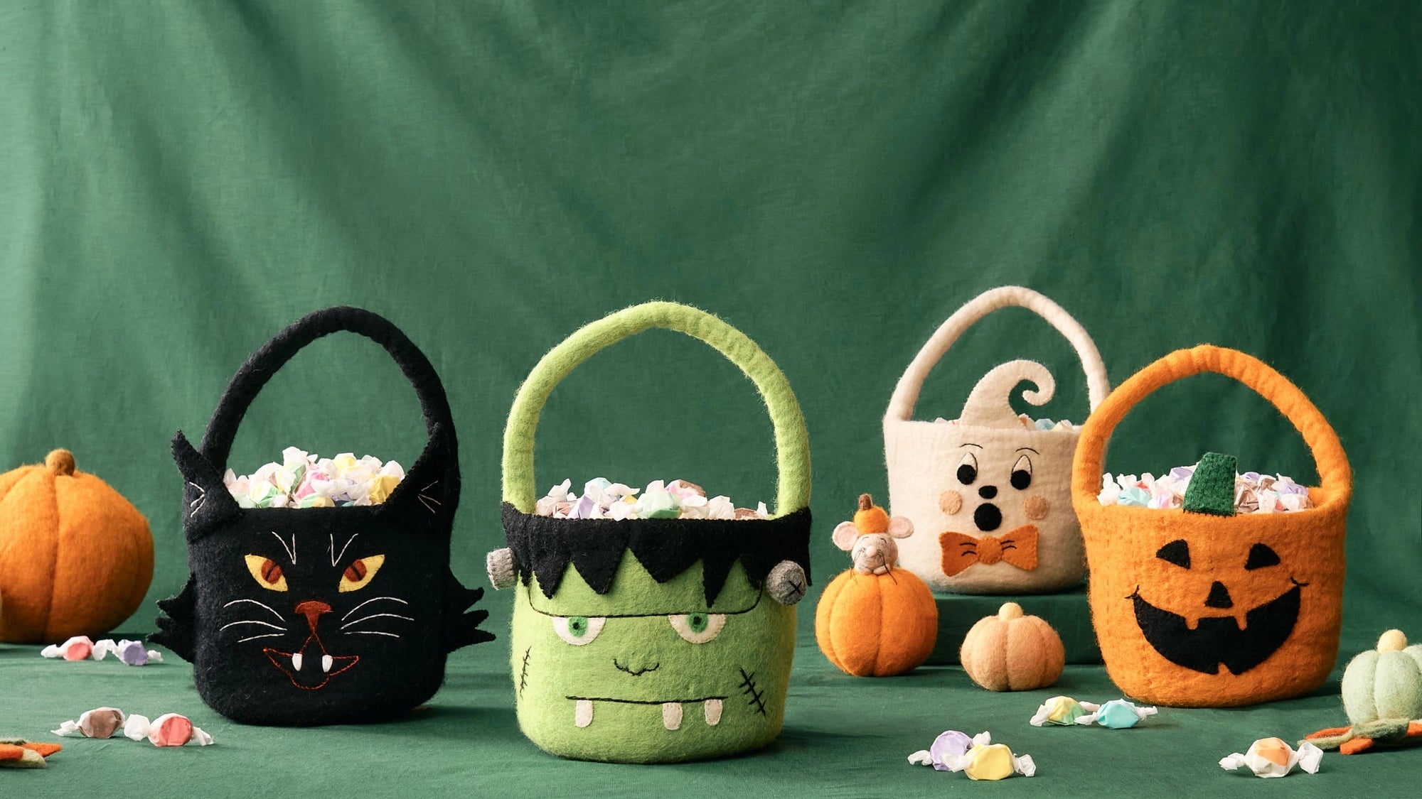 Felt Monster Halloween Basket