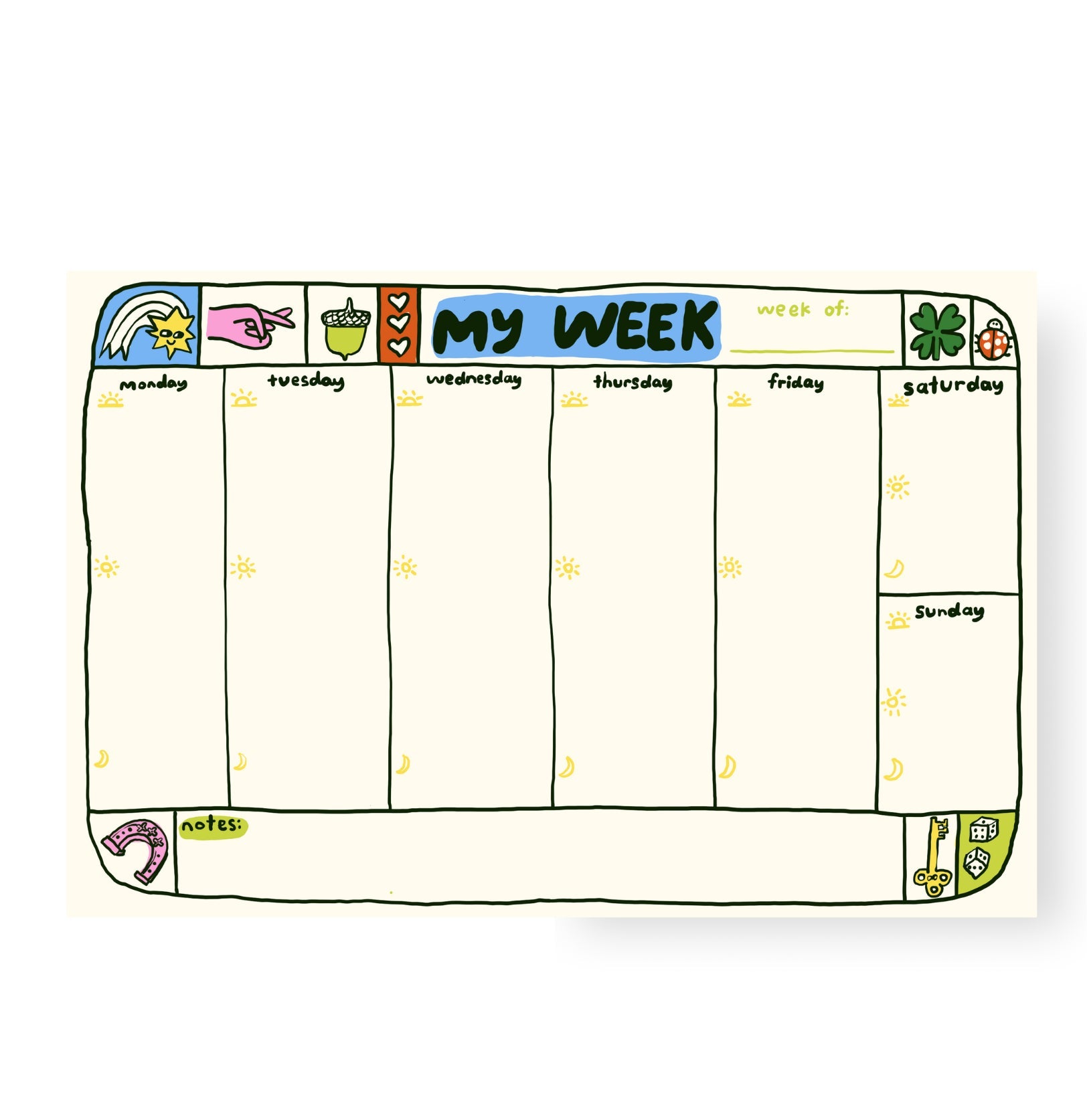 My Week Planner Notepad