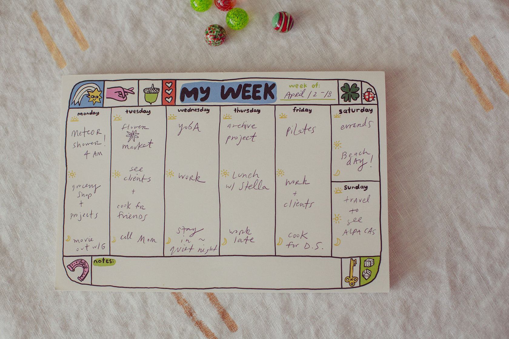 My Week Planner Notepad
