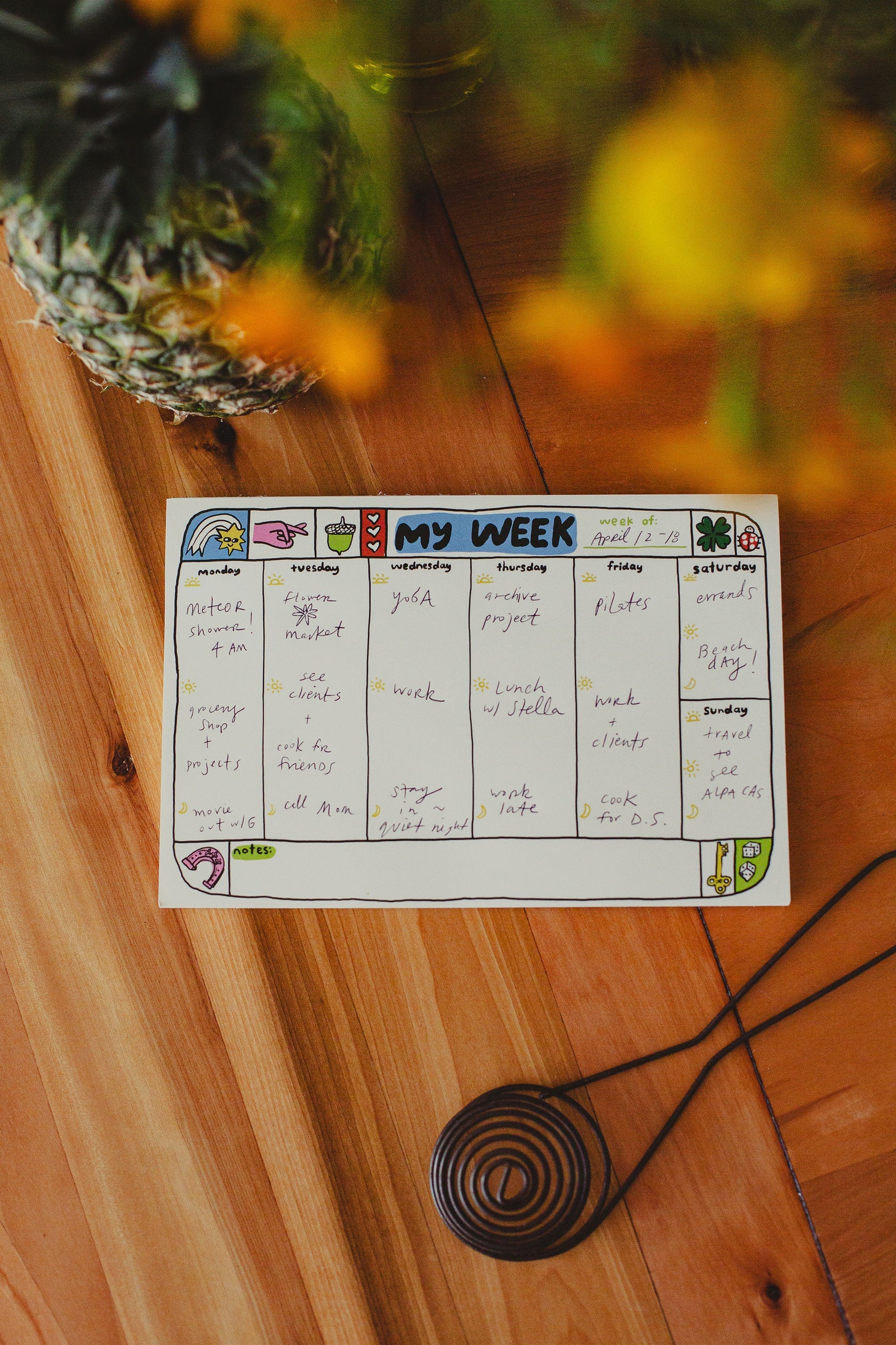 My Week Planner Notepad