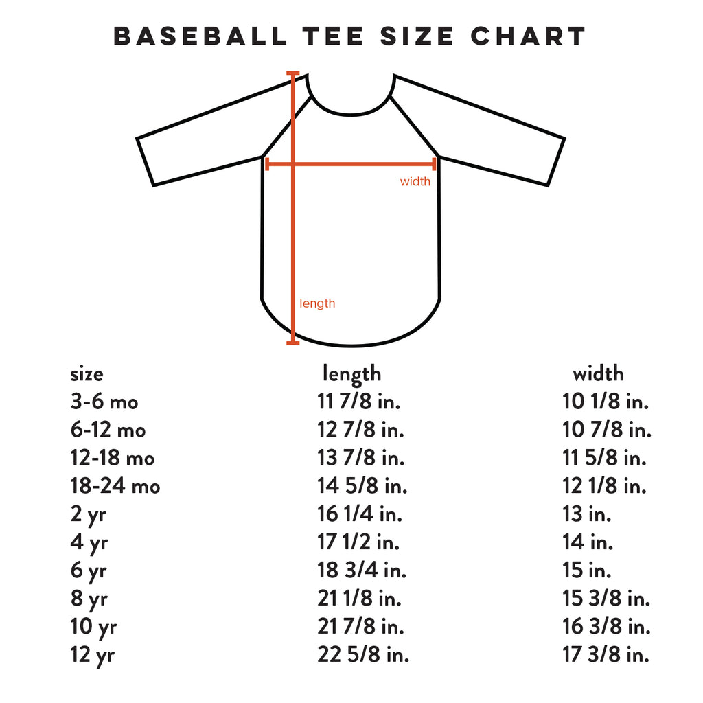SALE Number Tee Baseball Style Graphic Tee (Numbers 1-10)