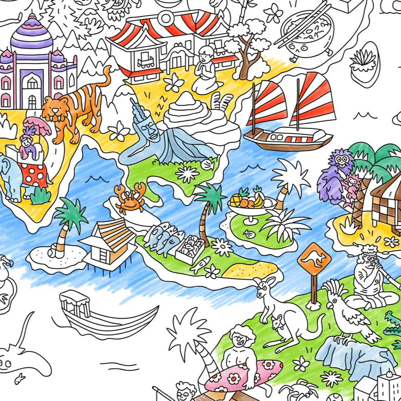 Atlas Giant Coloring Poster
