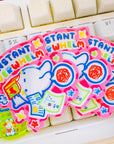 Instant Overwhelm Bunny Vinyl Sticker