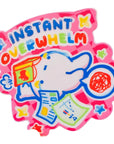 Instant Overwhelm Bunny Vinyl Sticker