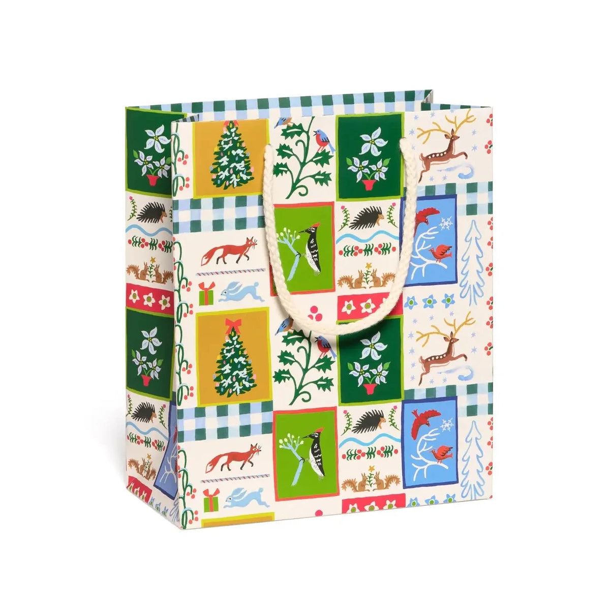Patchwork Christmas Medium Gift Bag