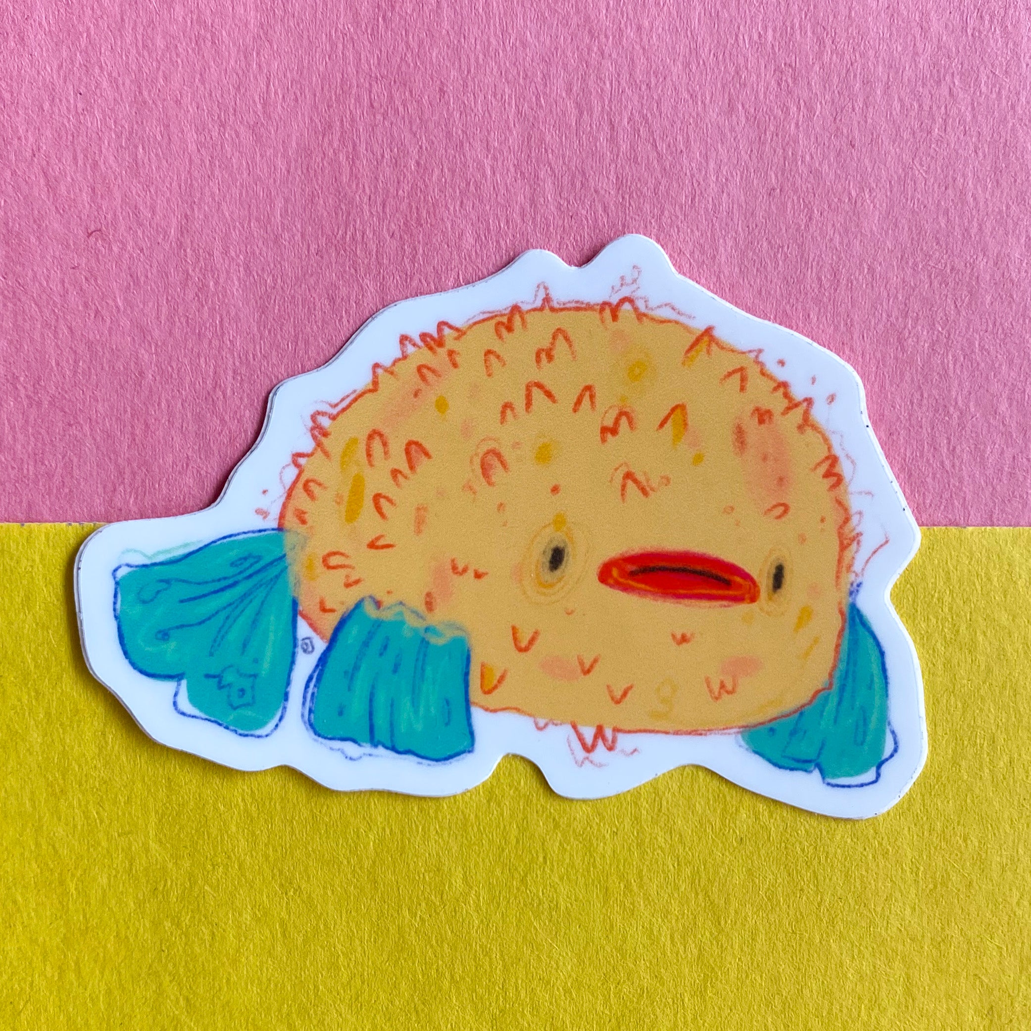 Pufferfish Sticker – Mochi Kids