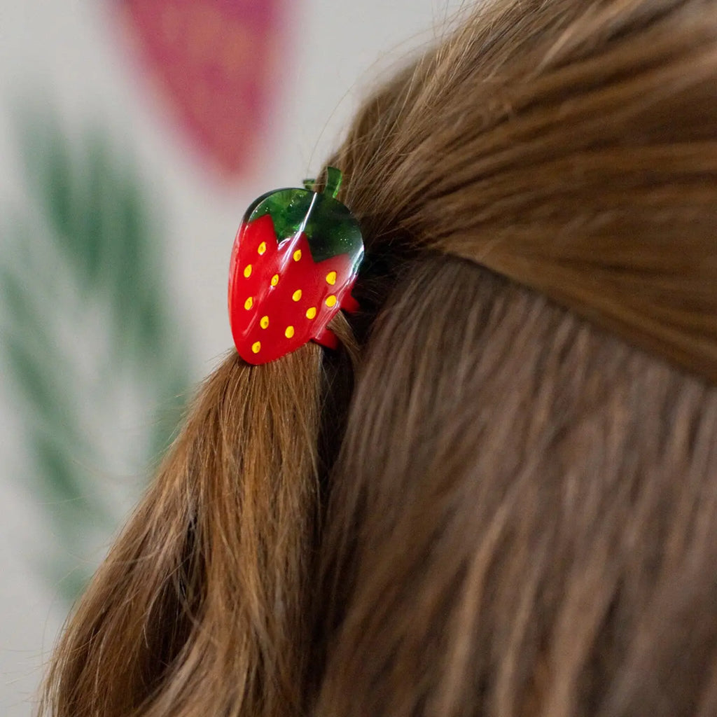 Mini Strawberry Hair Claw by Jenny Lemons