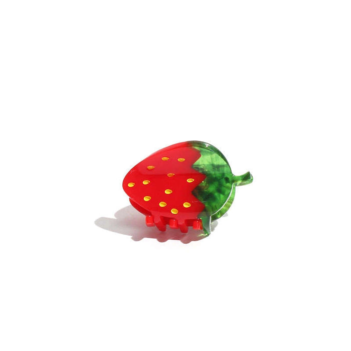 Mini Red Strawberry Hair Claw by Jenny Lemons