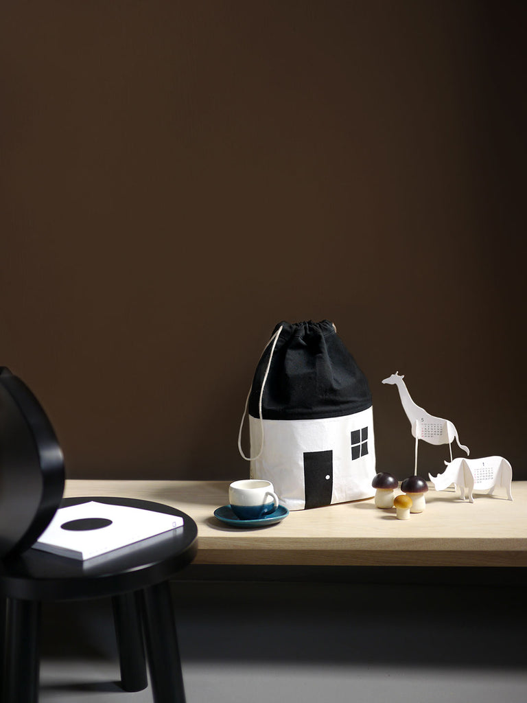 House No.1 Small Organic Storage Bag by Rock & Pebble