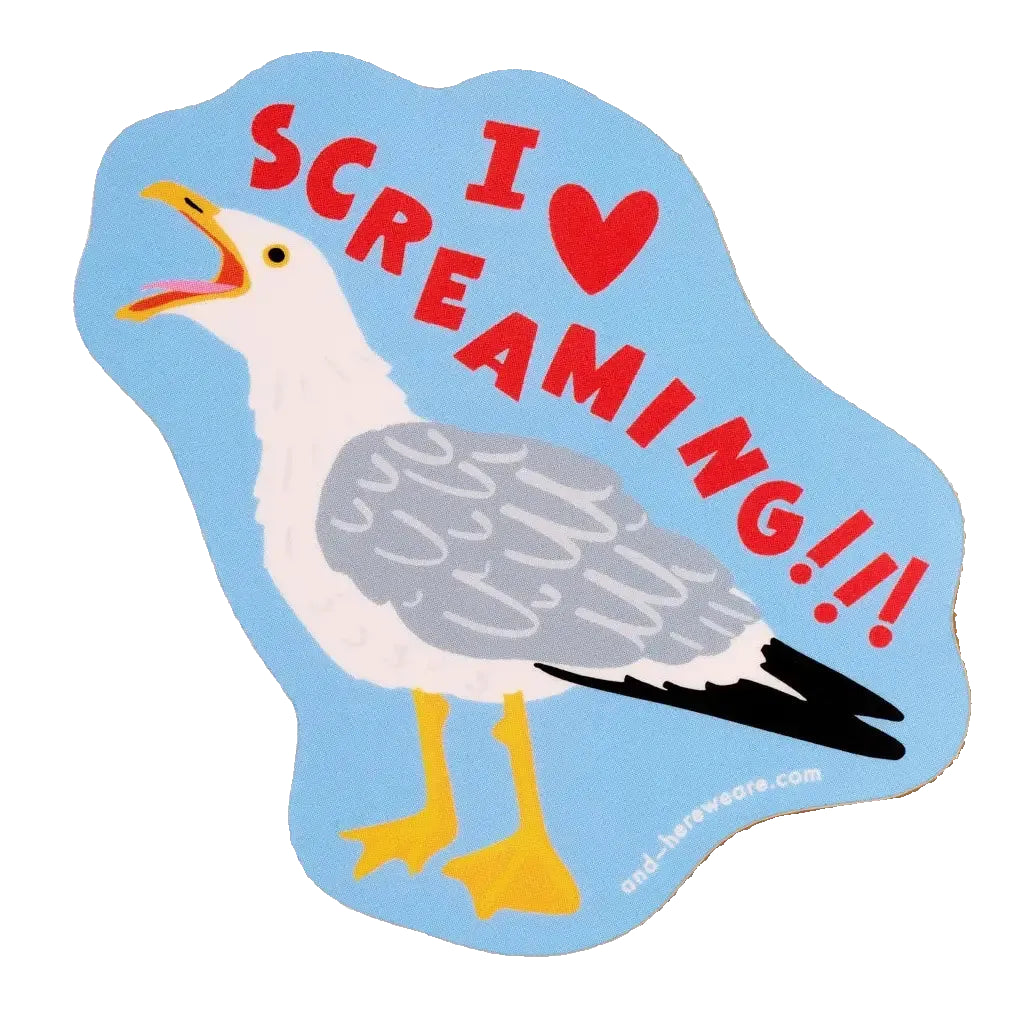 I Heart Screaming Vinyl Sticker