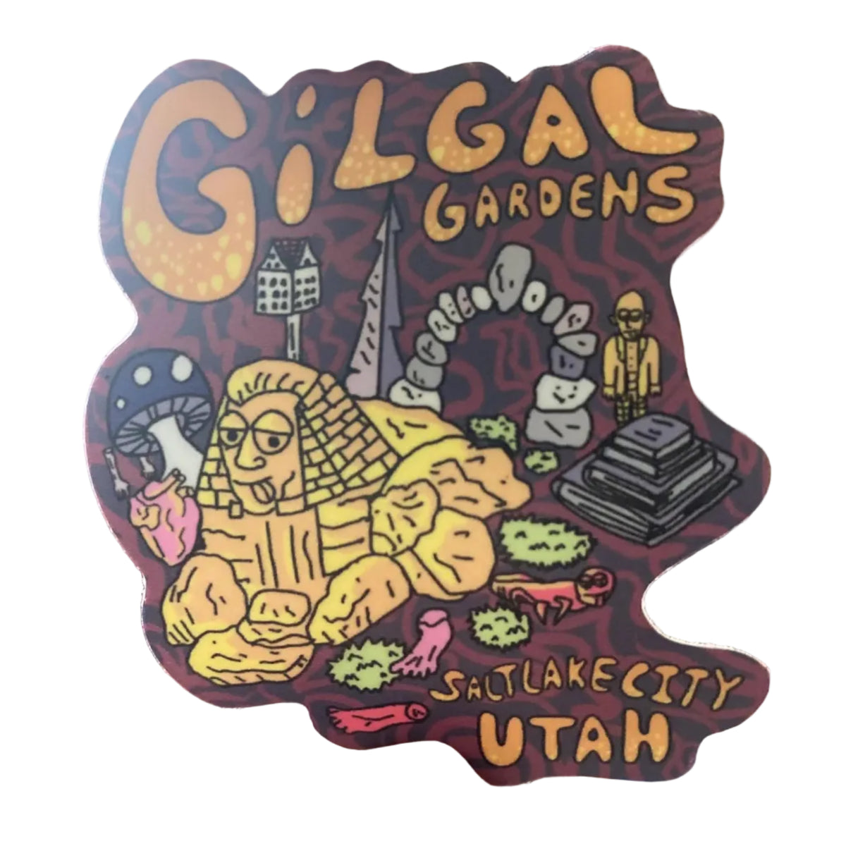 Silly Gilgal Gardens Vinyl Sticker