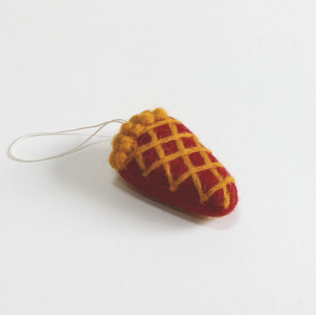 Cherry Pie Slice Ornament by PetitFelts