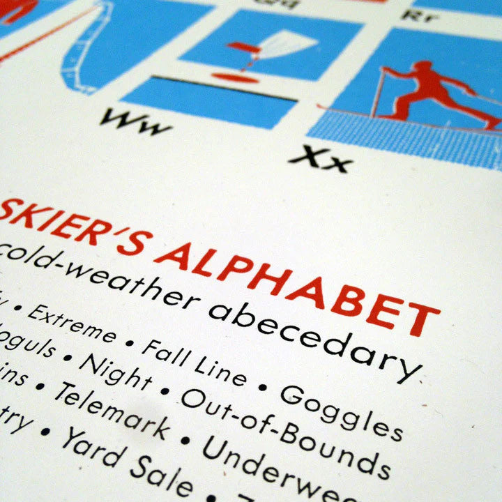 The Skier's Alphabet Print by My Outdoor Alphabet