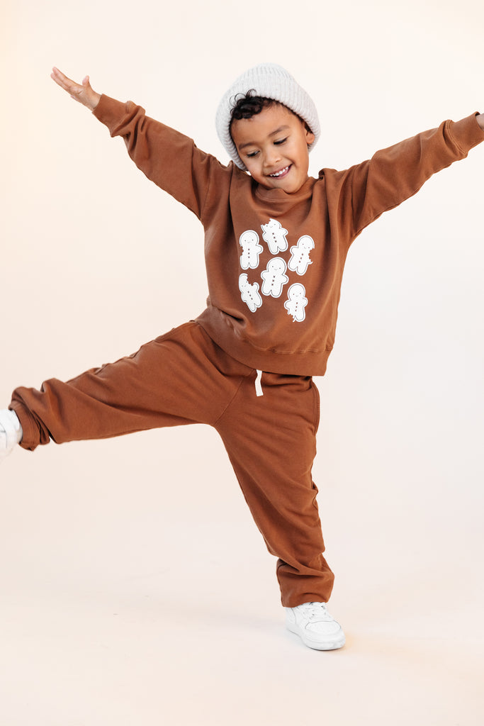 SALE Cocoa Dark Brown Kids Sweatpants by Mochi Kids