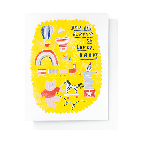 So Loved, Baby - Risograph Card by Yellow Owl Workshop