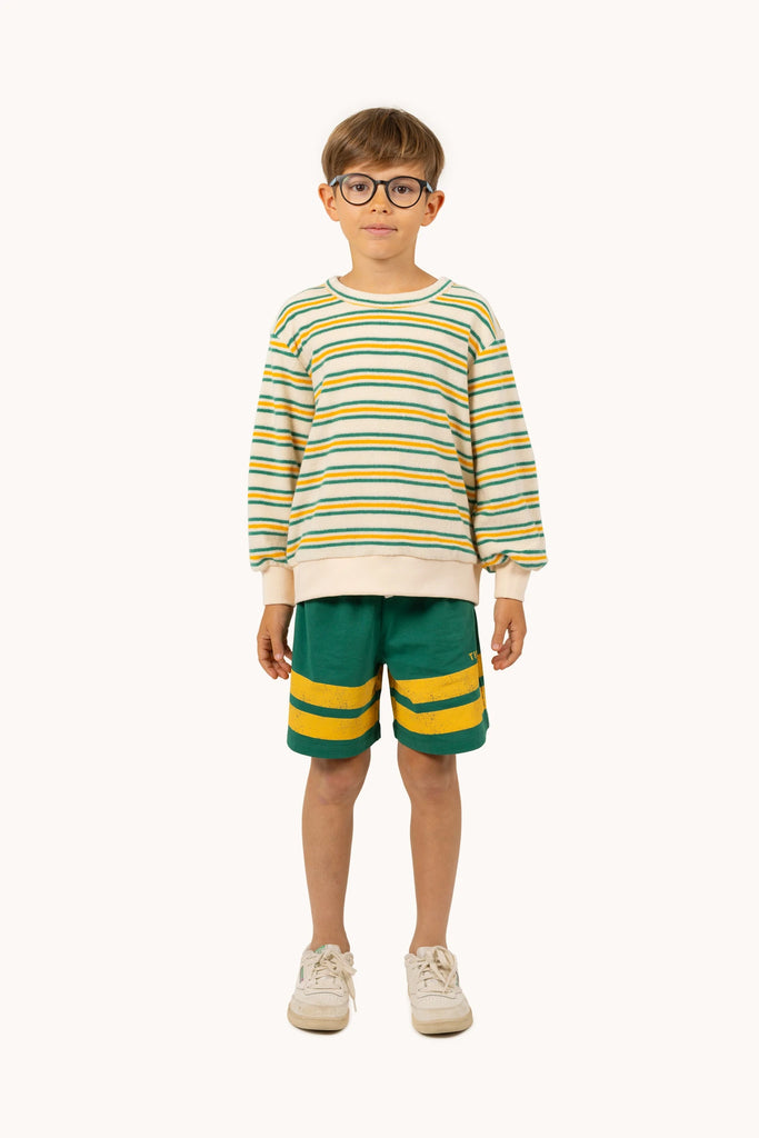 Stripes Logo Short-Dark Emerald by Tinycottons