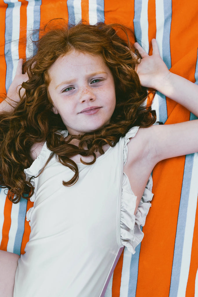 Orange Stripes Towel by Tinycottons