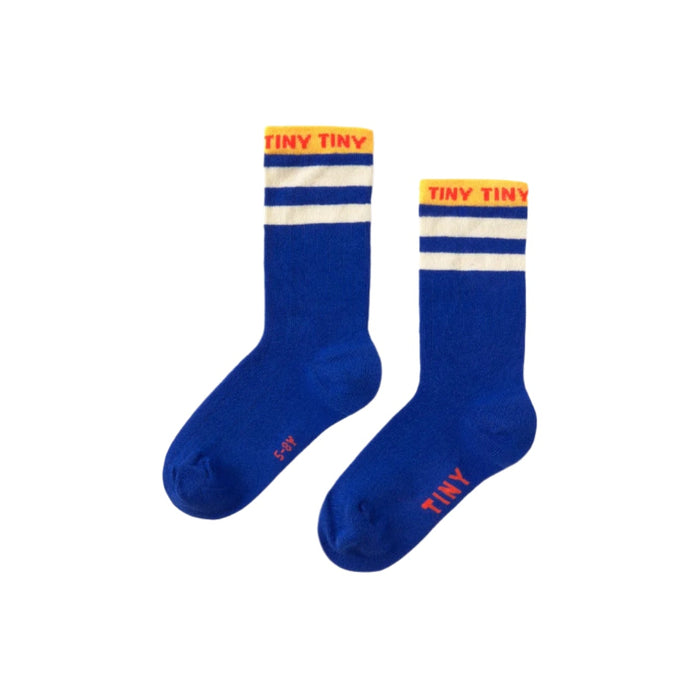 SALE Tiny Medium Stripe Kid Socks - Ultramarine by Tinycottons