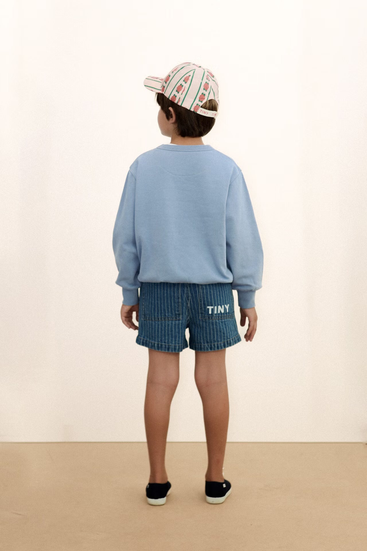 Striped Denim Shorts