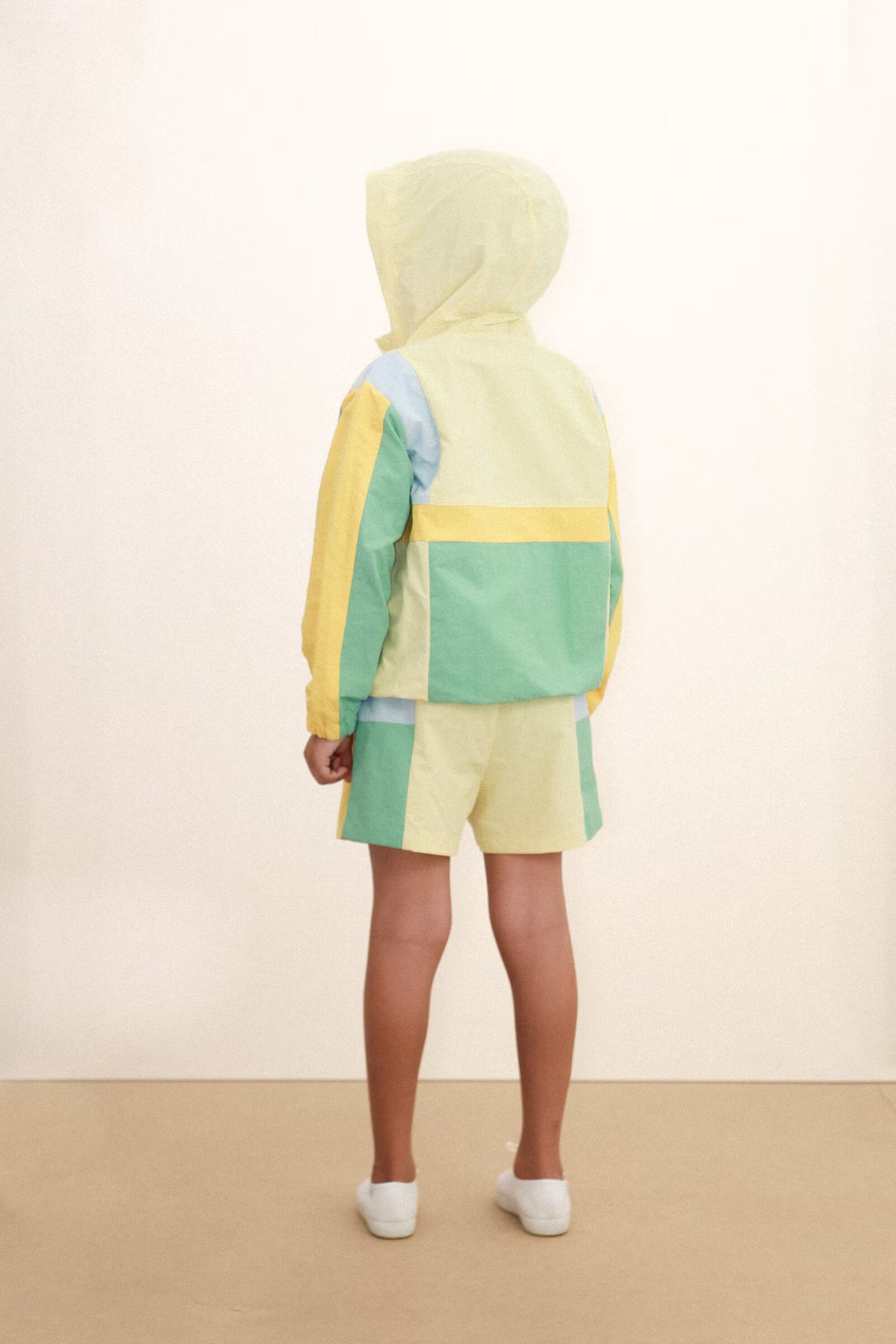Color Block Woven Shorts