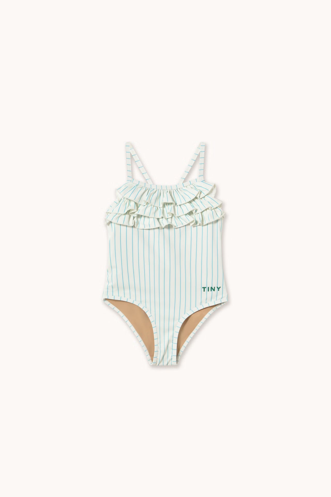 Cyan Fine Stripes Swimsuit