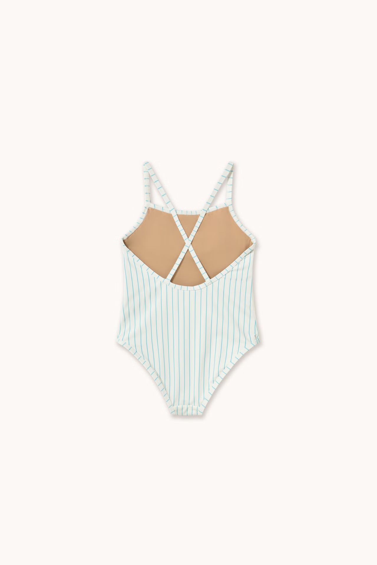 Cyan Fine Stripes Swimsuit