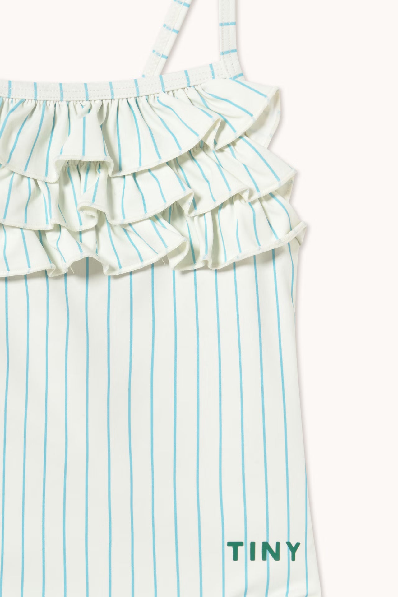 Cyan Fine Stripes Swimsuit